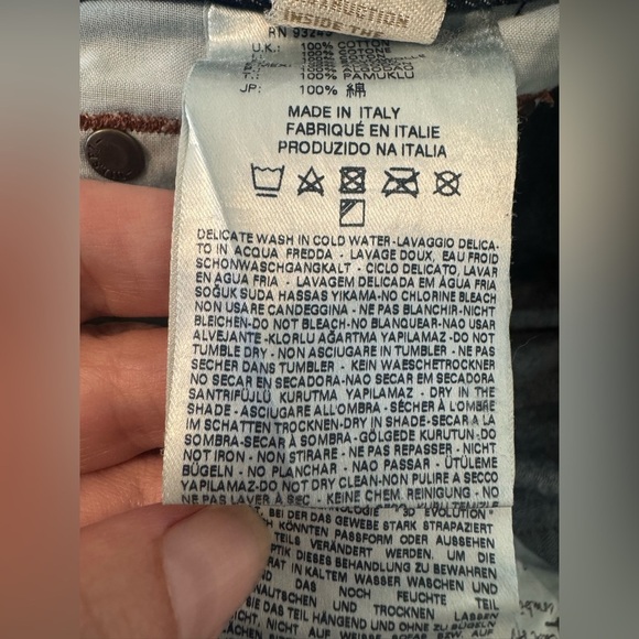 Diesel ROMBEE-XT Regular Slim-Carrot Wash Jeans 0807R Button Fly Size 30x34 - Picture 13 of 15